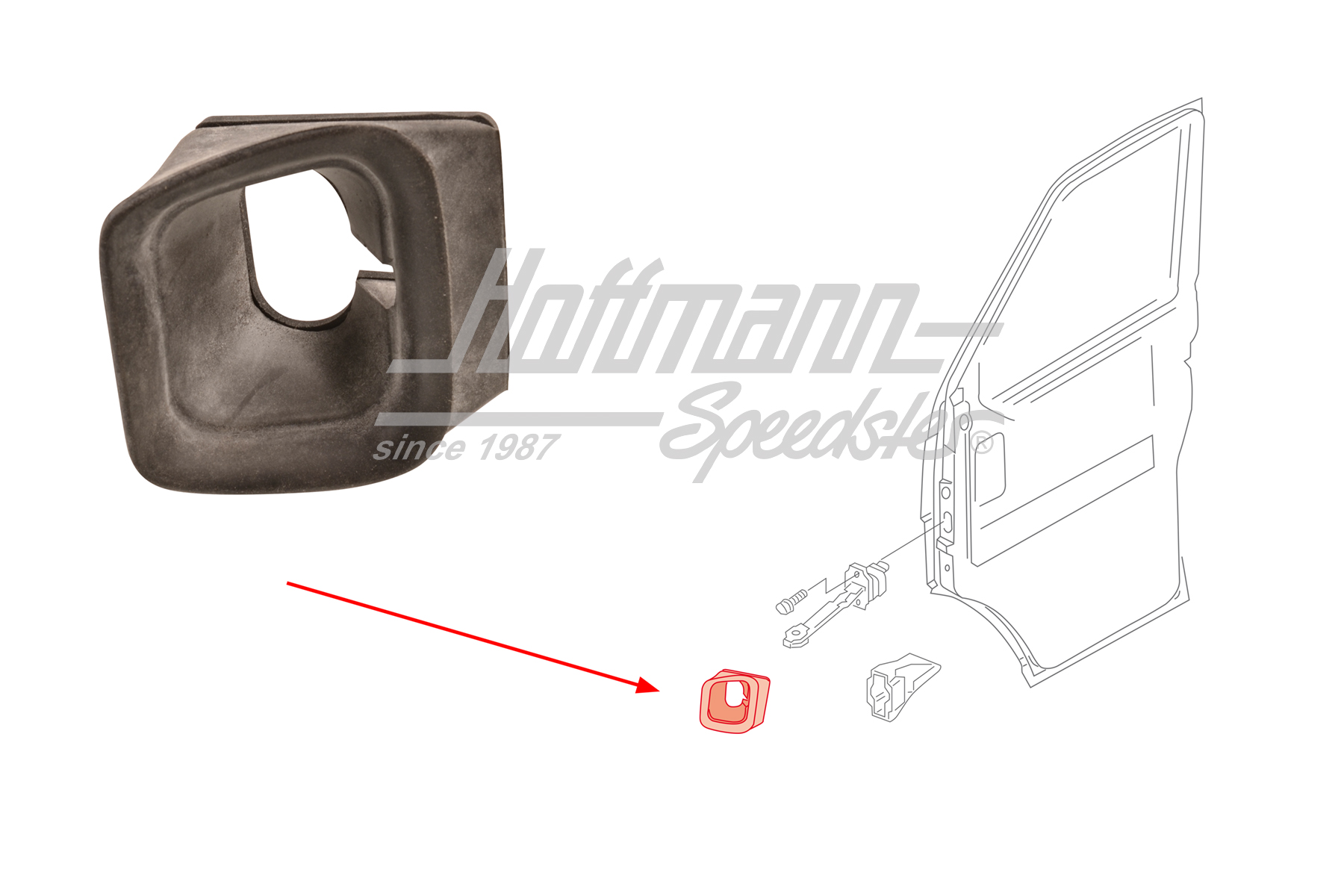 Junta, limitador de puerta, anterior, izquierda/derecha | 701 837 341 | 408-3100