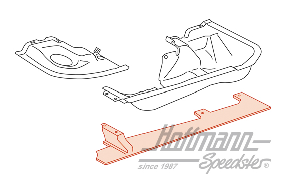 Chapa de protección térmica, posterior, Furgoneta T3,  1.6+2.0   
                                 