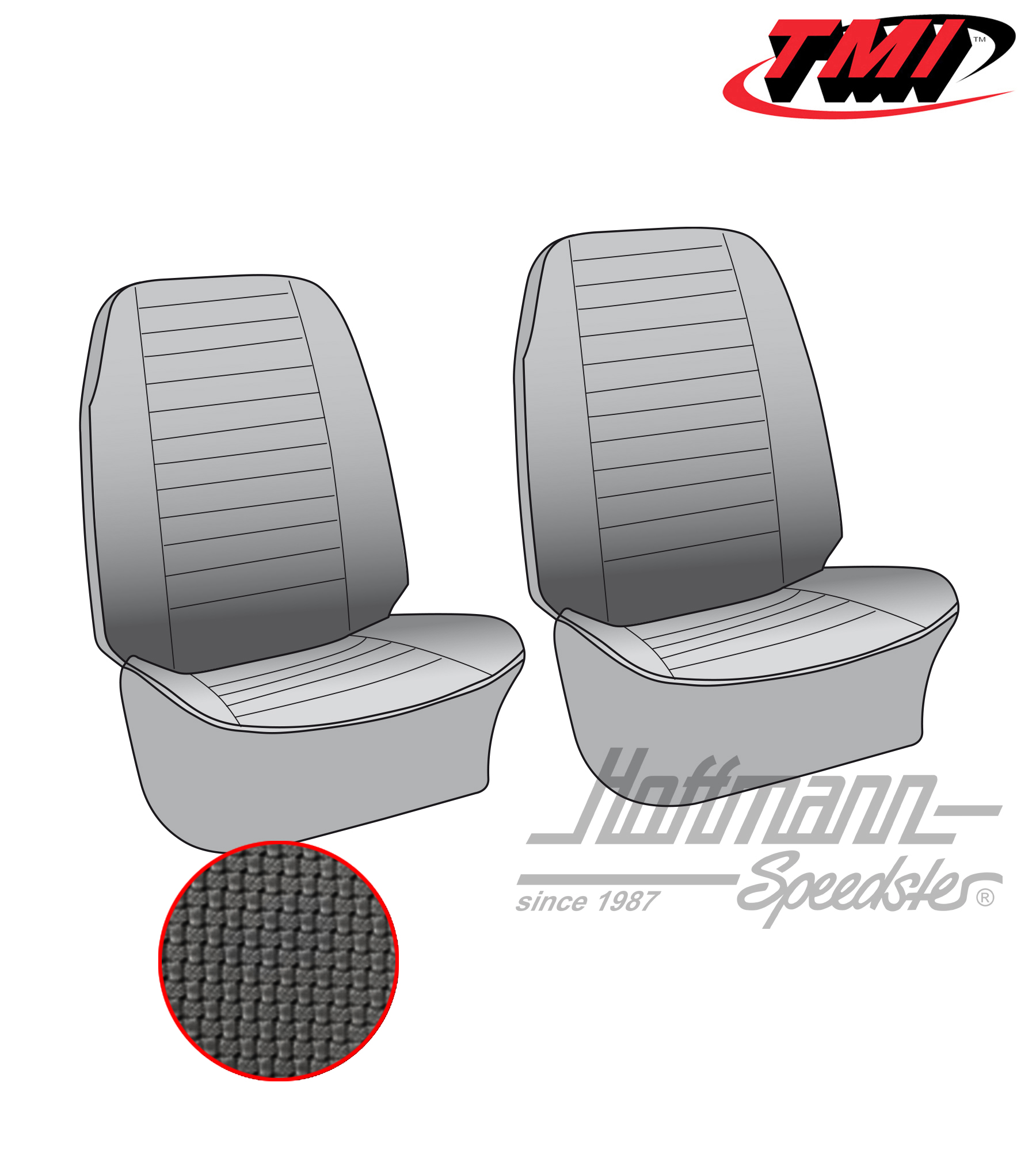 Fundas de asiento, delanteros, 76-79, negra | 43-2116-01 | 098-0626-10
