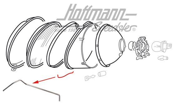 Clip, anillo de faro, -7.67 | 111 941 125 B | 020-4453-03
