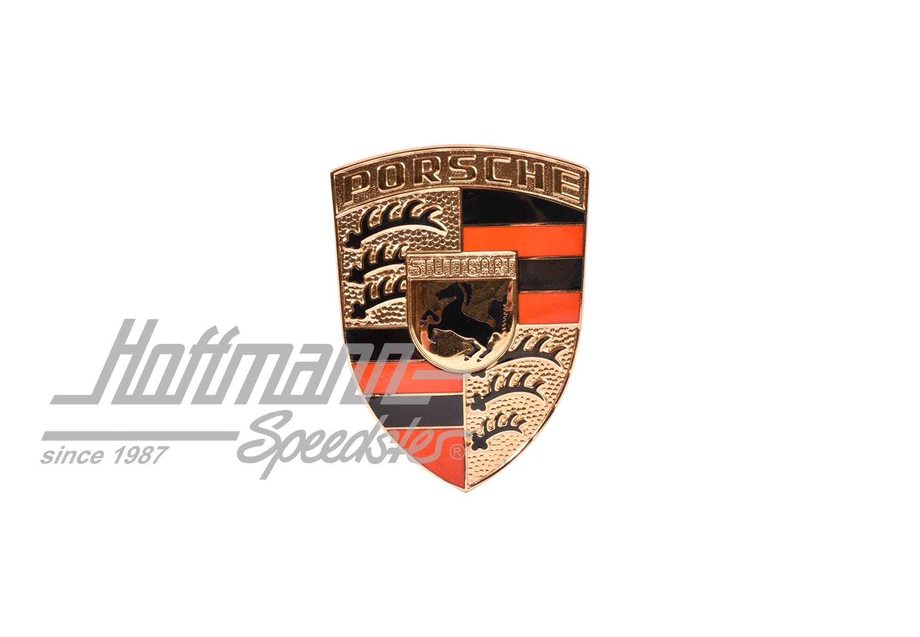 Emblema de capó delantero, 911, 66-73, naranja, NOS | 91151020 orange | 580-0900-02