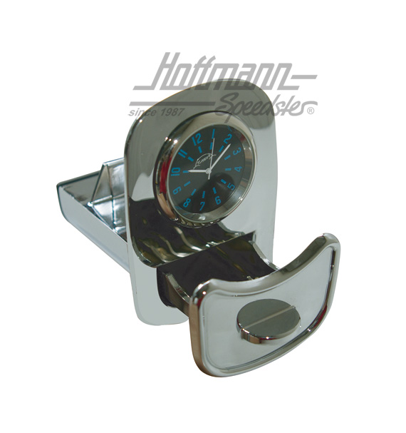Cenicero, con reloj, cromado | 111 857 000 | 020-2001-50