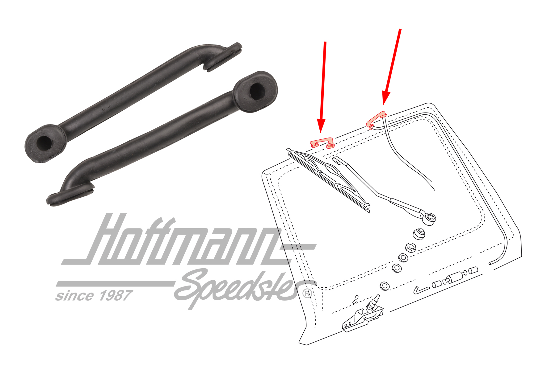 Boquillas, conducto de cables, portón trasero

 | 171 971 840 A | 180-7422-30