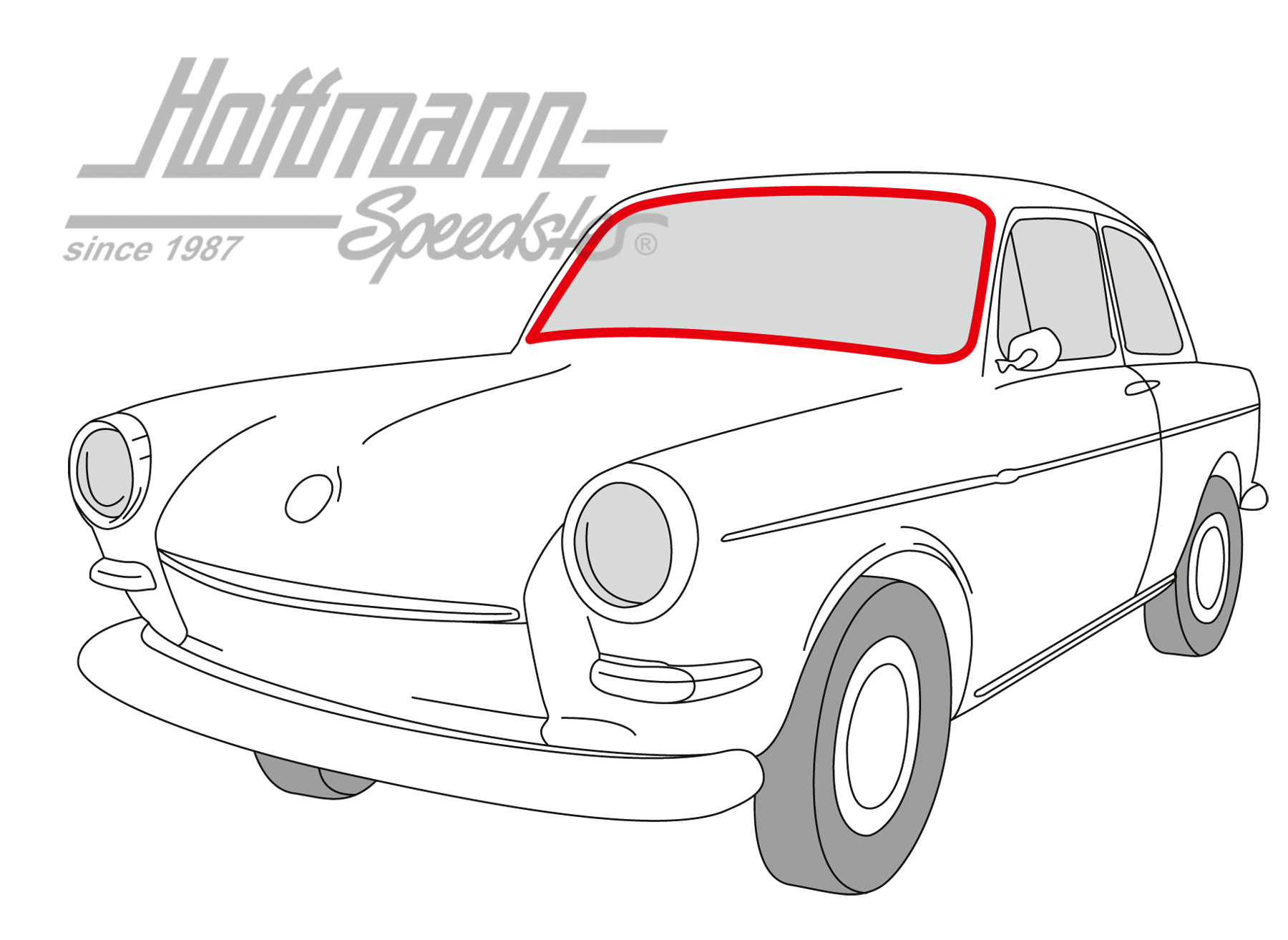 Junta del parabrisas, Tipo 3, con ranura
                                                          