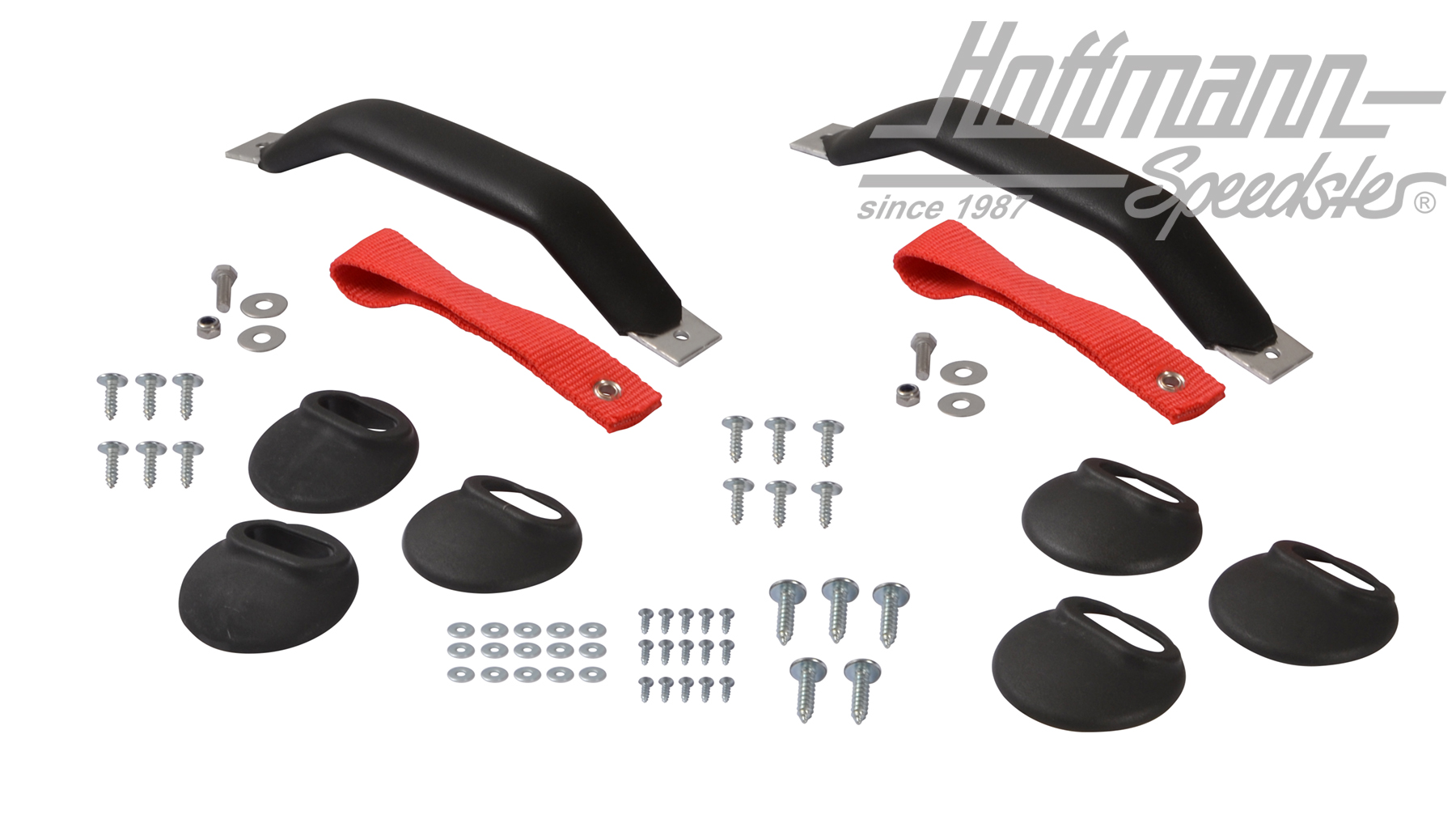 Juego de tirador de puerta, interior, Estilo RS, 74-98, rojo | EQ837030 | 580-0110