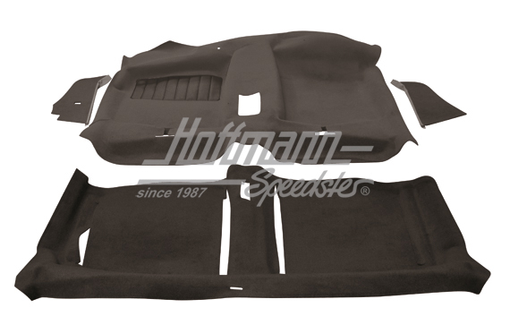 Juego de alfombrillas, Golf 1, 2 puertas, negro                                                     