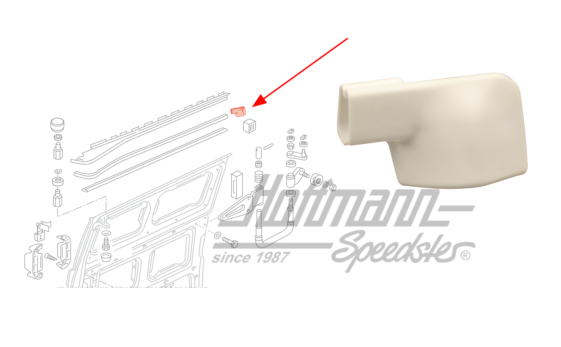 Cobertura, burlete, puerta corredera, izqda., blanca | 256 843 187  581 | 360-4050-11