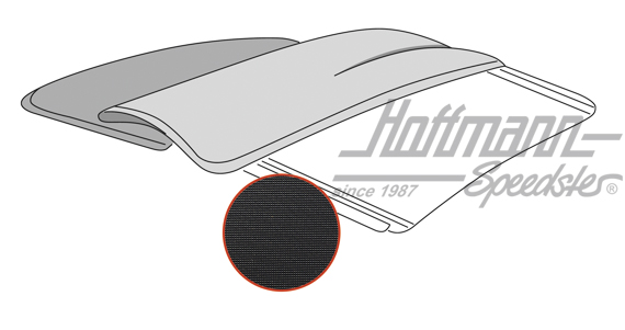 Funda de techo plegable, 56-67, PRFV, negra | --- --- --- | 055-7184-11