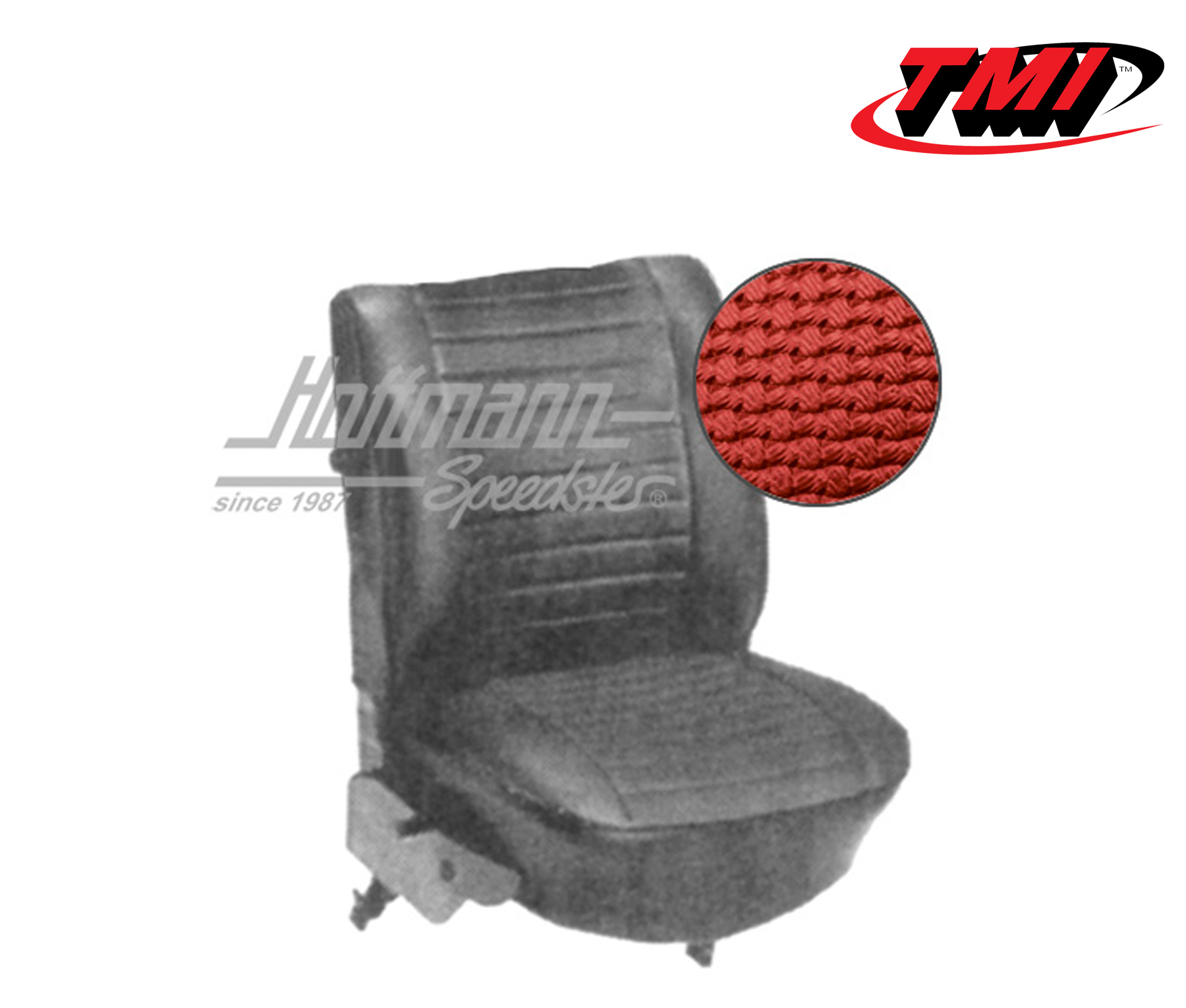 Fundas de asientos, Cabriolet, 8.73-7.76, tejido de cesta, rojo | 43-1332-07 | 055-6810