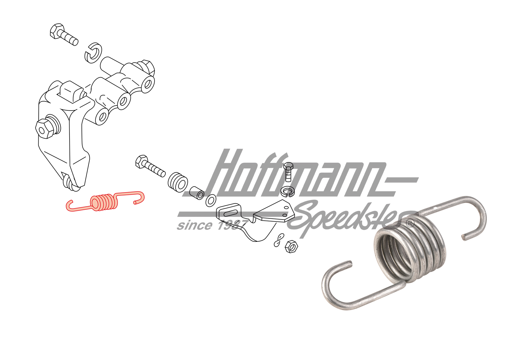 Muelle, regulador potencia de freno, Golf 1
 | 171 612 339 | 160-2810