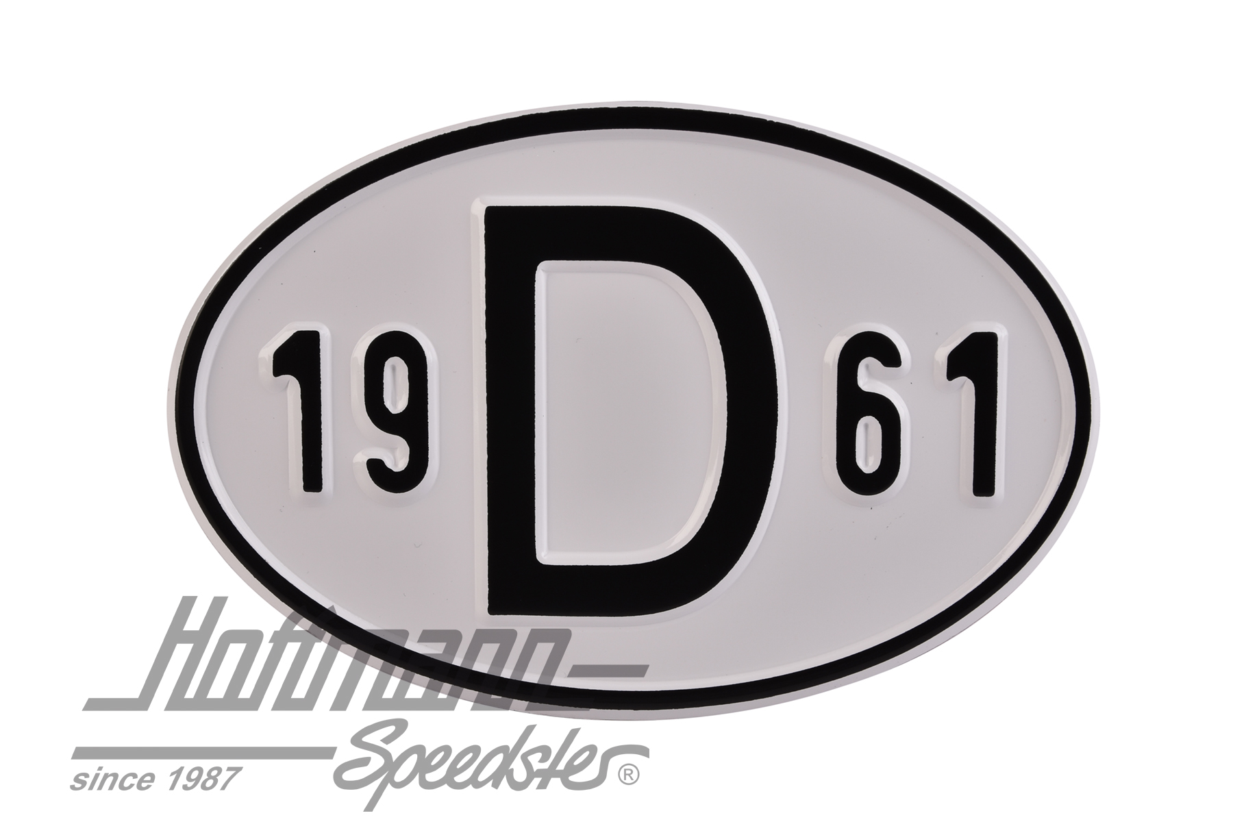 Placa de nacionalidad "D" (Alemania), "1961", aluminio |  | 020-2396-61