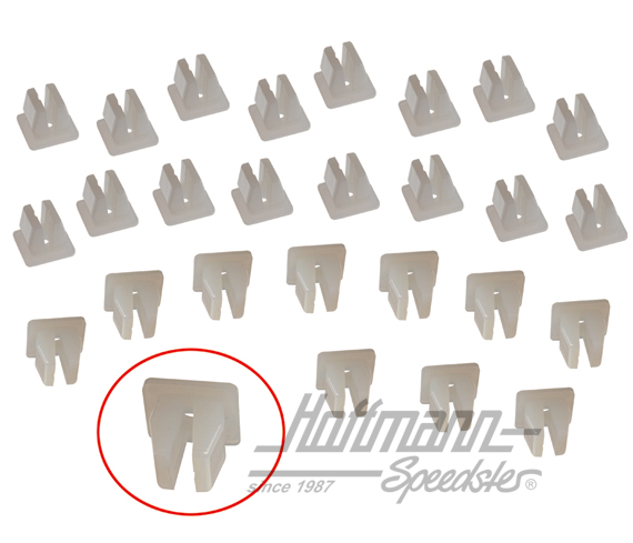 Clip, junta de capota, lateral (juego) | 155 871 425  Satz | 180-4890-10