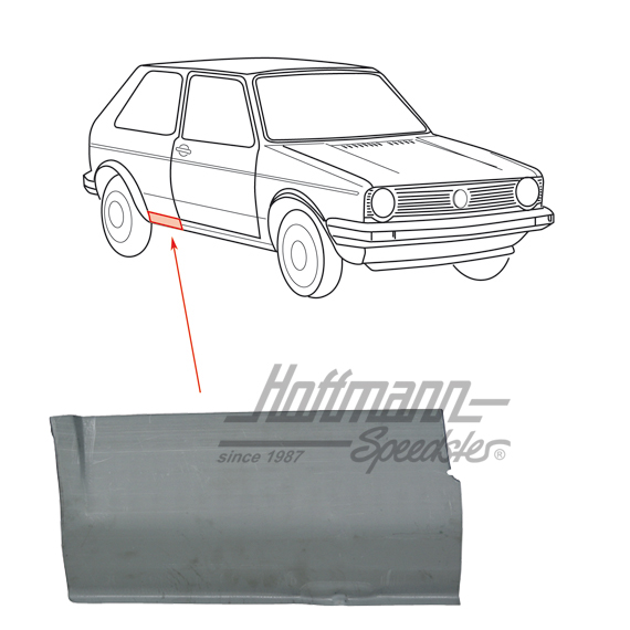 Chapa lateral pequeña, trasero, -78, dcho. | 620 01 2 | 185-0252