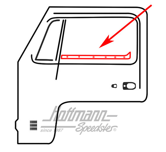 Junta de ranura interior, Furgoneta T2, 8.67-, izquierda                                            