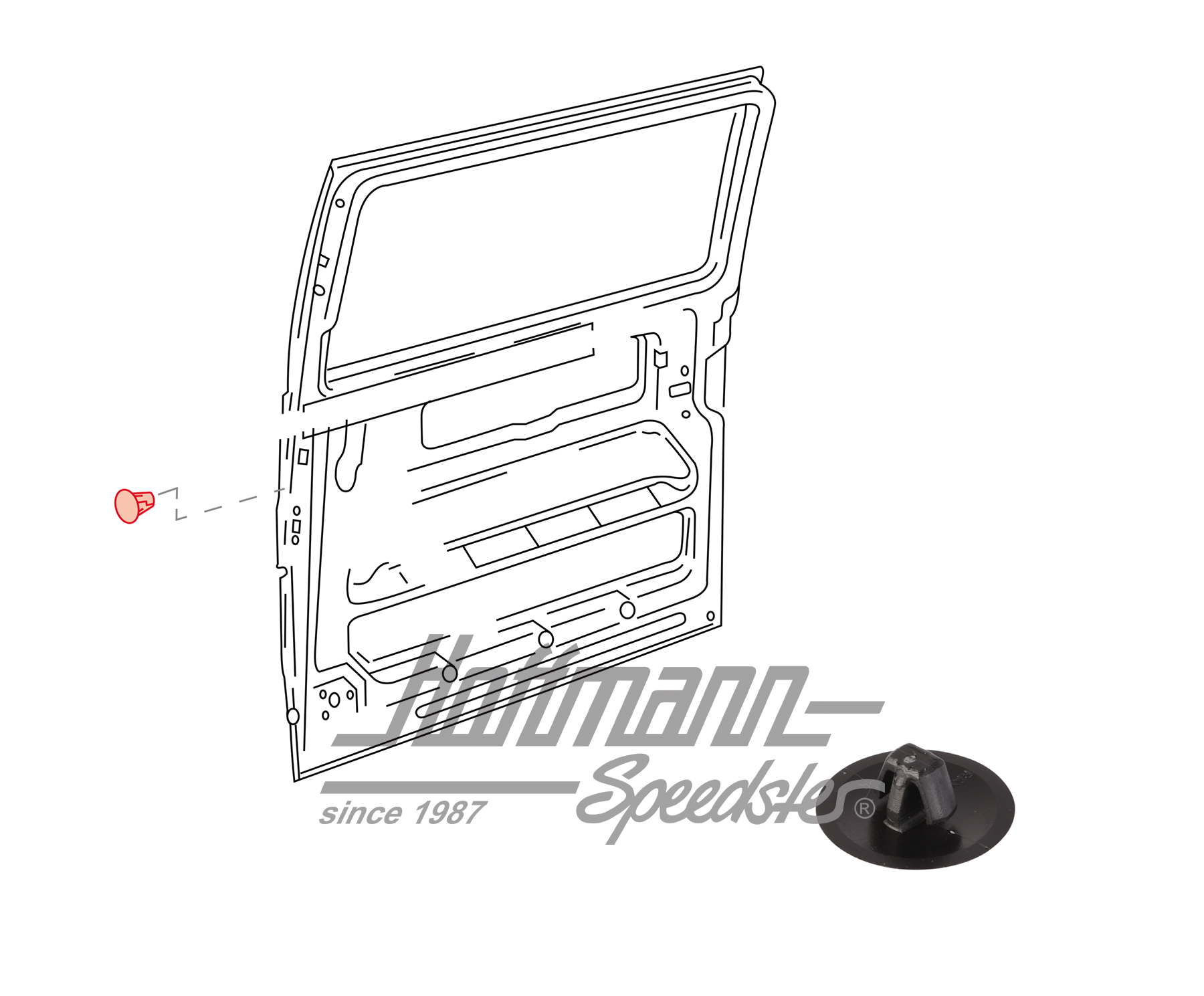 Tope, puerta corredera, delantero, Furgoneta T4 | 701 947 575 | 408-1304-10