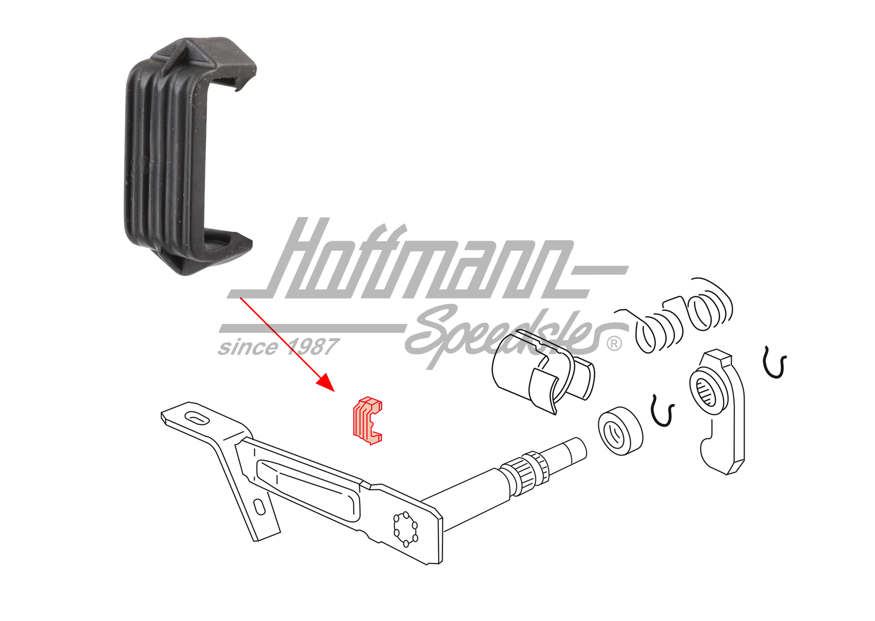 Amortiguador de tope, eje de desembrague, 5 marchas | 020 141 726 | 110-4622-24