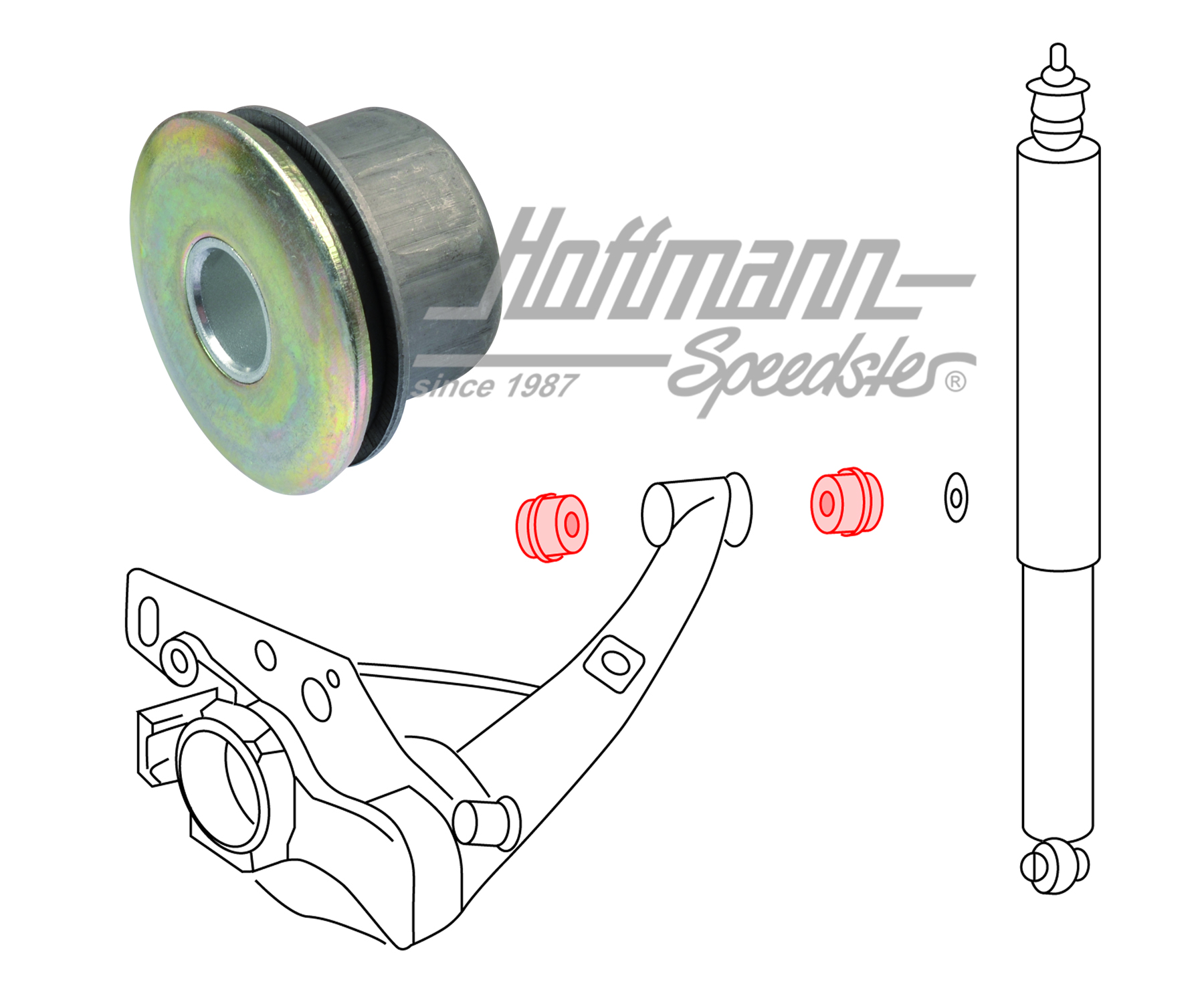Cojinete, guía de eje, posterior, 911, HD 
                                                        