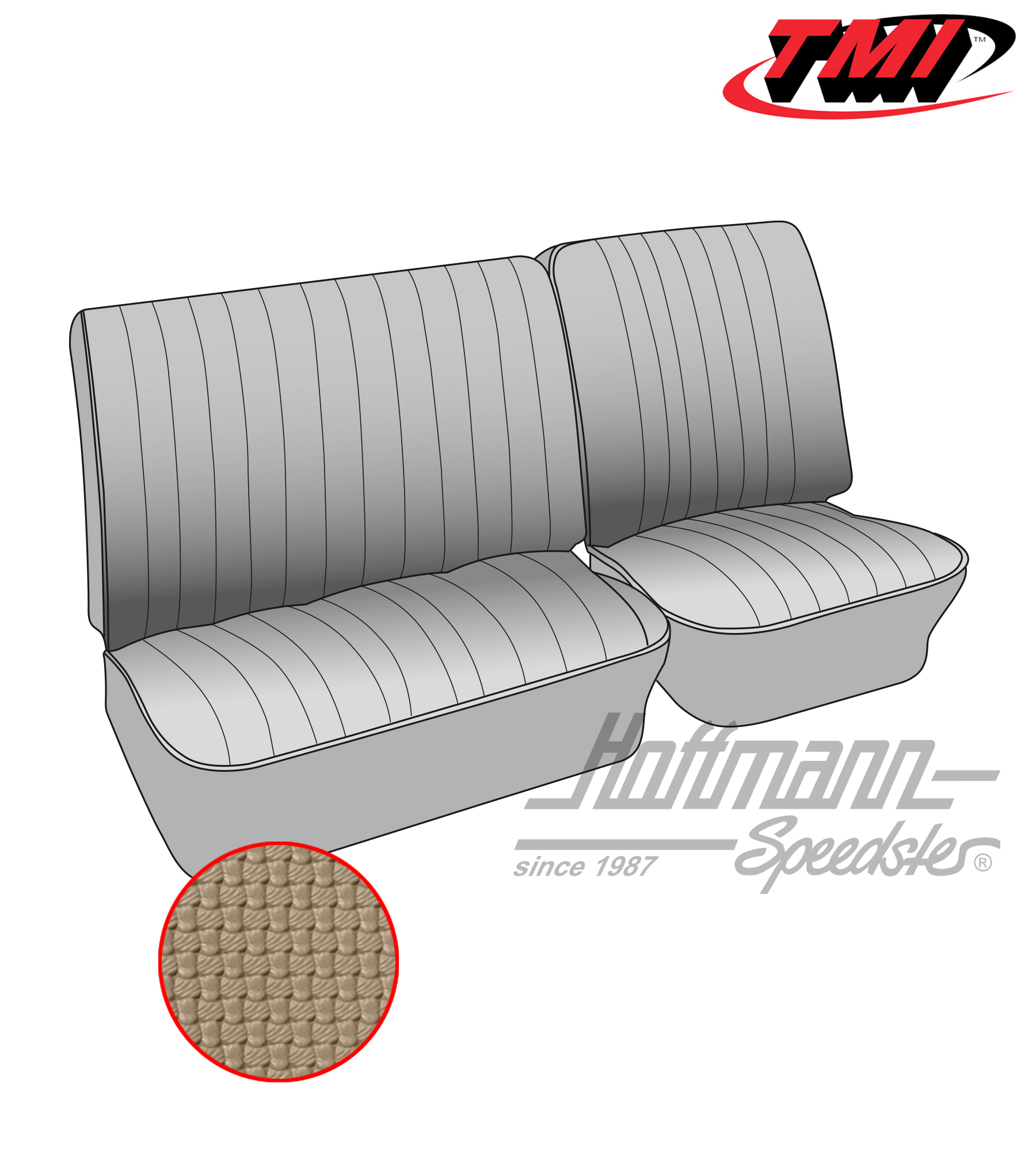 Fundas de asiento, banco delantero, 73-76, beige | 43-2117-04 | 098-0633-30