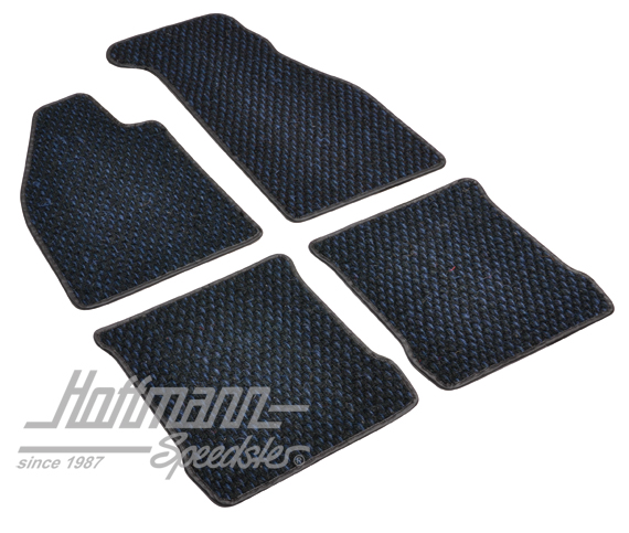 Alfombrillas, fibra de coco, 72-, azul /negro, | ZVW 2DBL | 020-5381-55