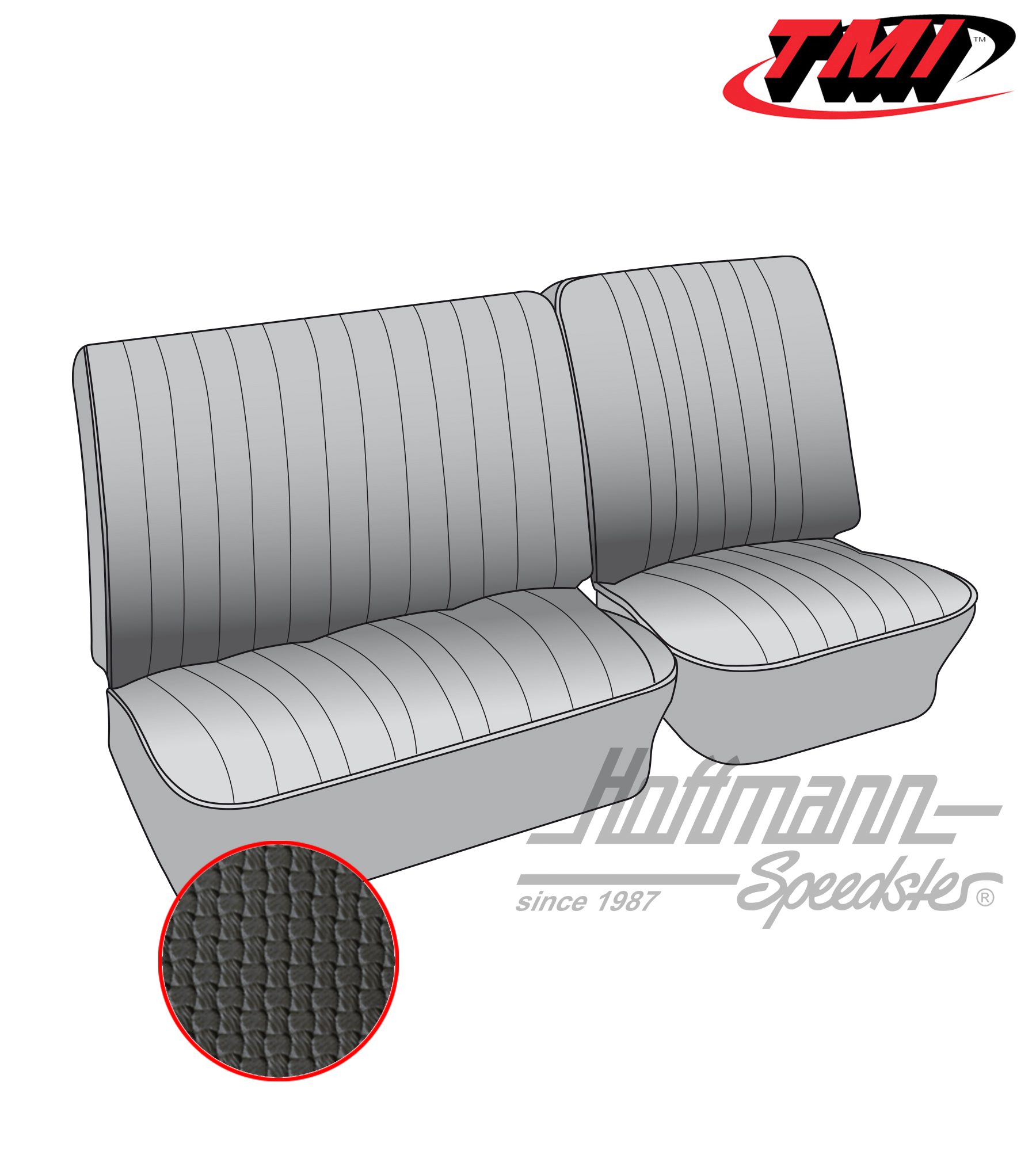 Fundas de asiento, banco de asiento delantero, 62-67, negra | 43-2111-01 | 098-0604-10