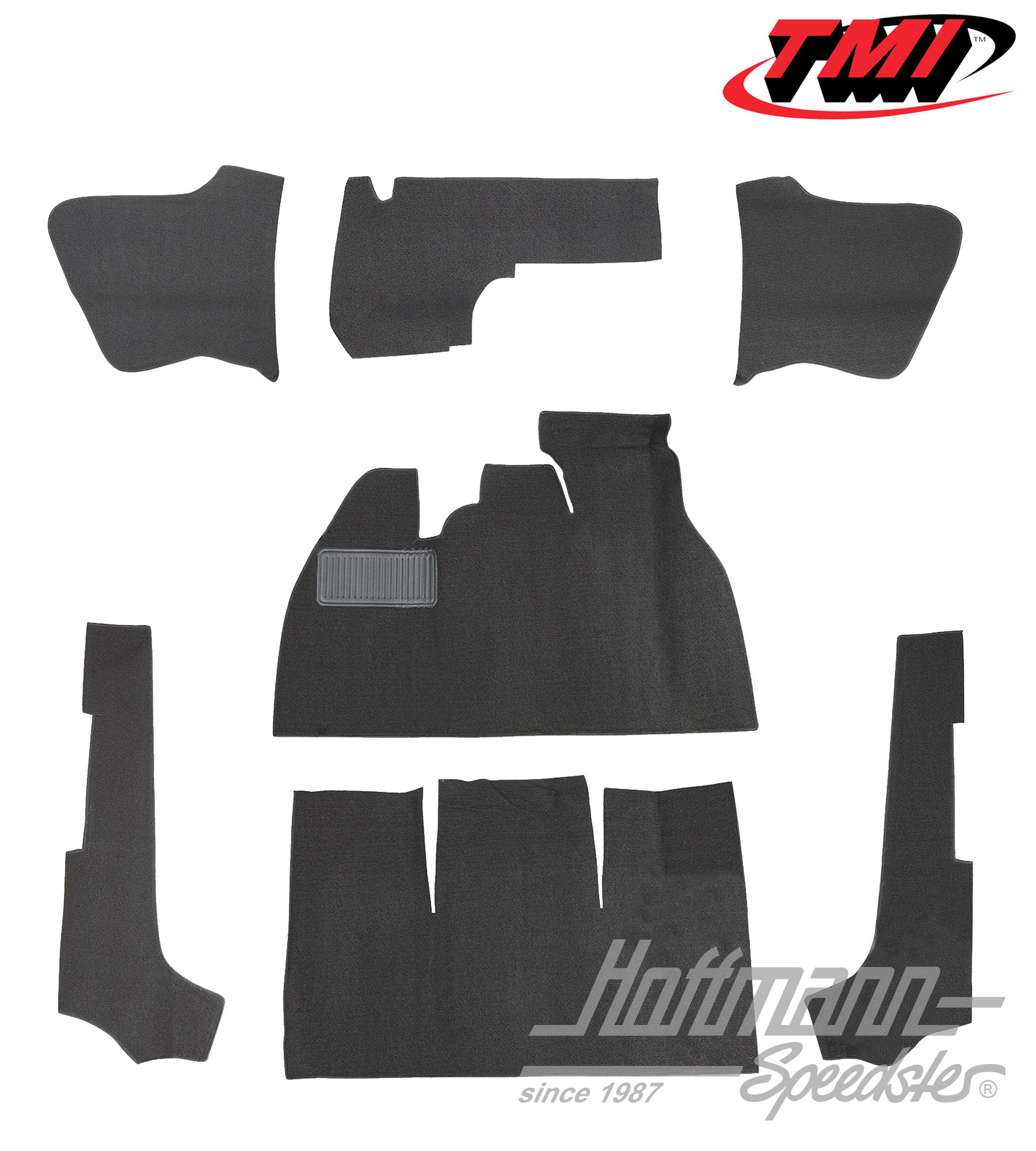 Juego de alfombrillas, Cabriolet, negro, 8.68-7.70 | 34-F1330-301 | 020-5313