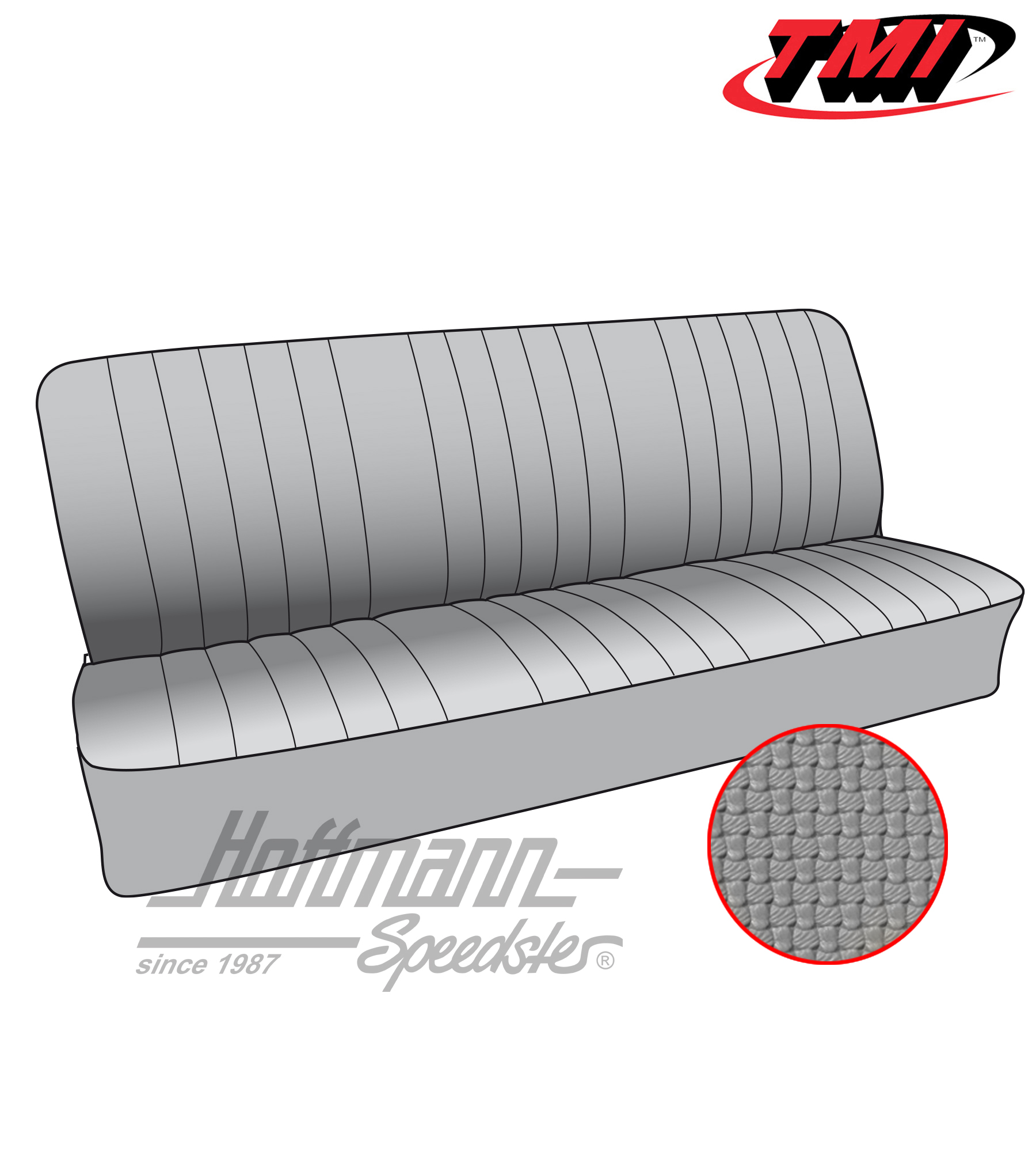 Fundas de asientos, banco de asiento trasero, 50-67, gris | 43-2121-06 | 098-0670-35