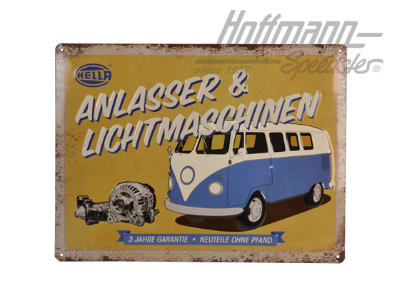 Placa de chapa, Hella Furgoneta |  | 021-0176-08