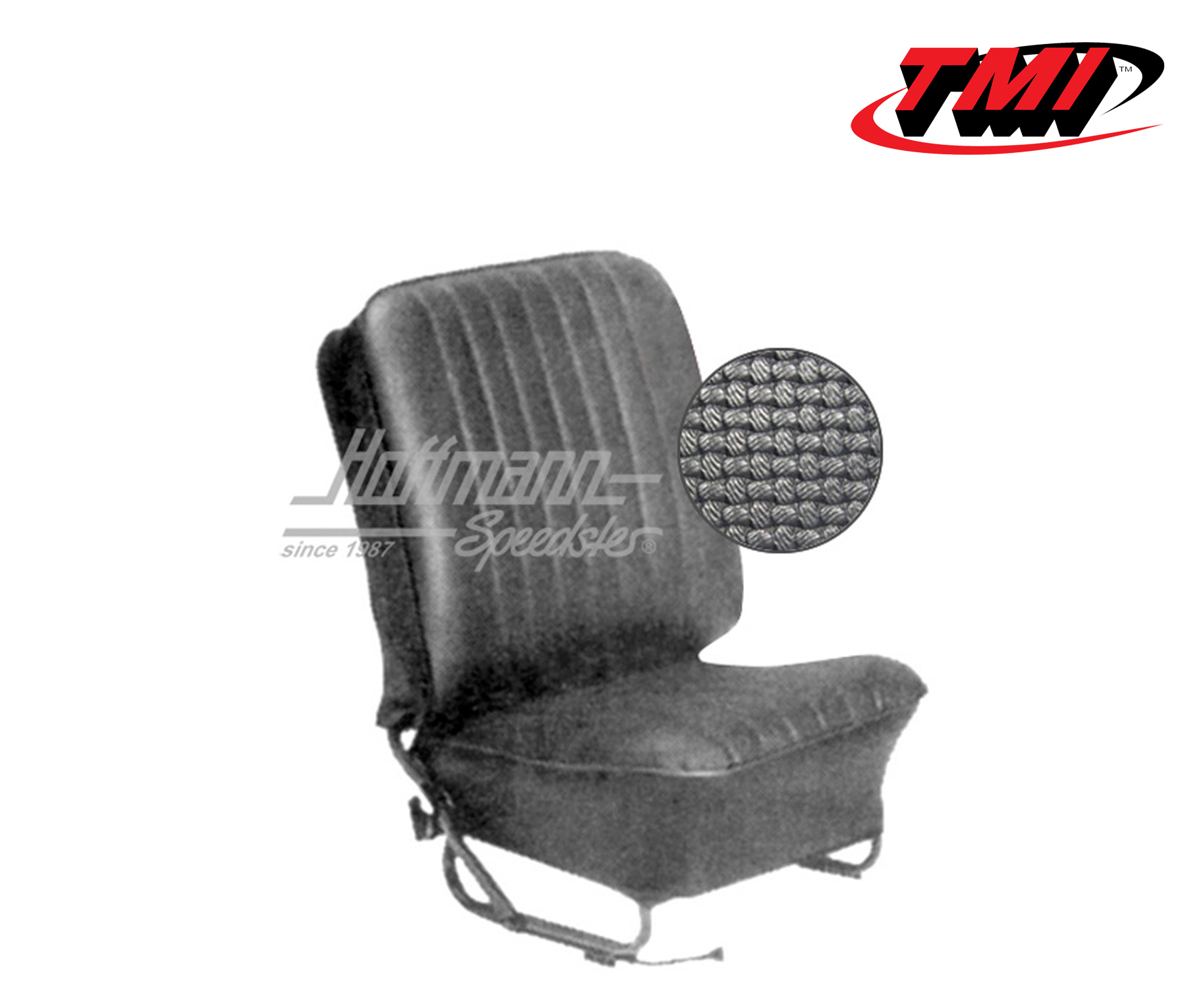 Fundas de asientos, Cabriolet, 57-64, tejido de cesta, negro | 43-1322-01 | 055-6640