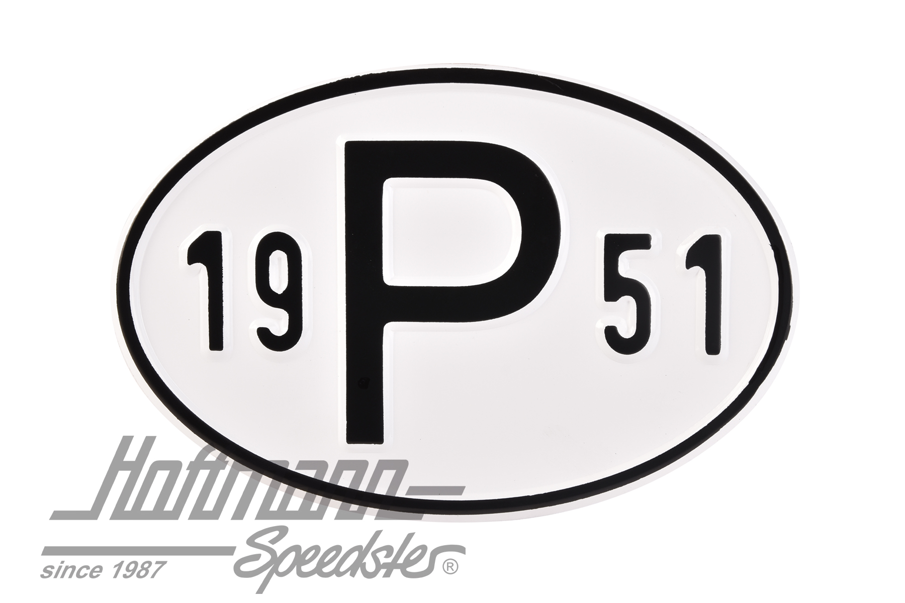 Placa de nacionalidad "P" (Portugal), "1951", aluminio |  | 020-2405-51