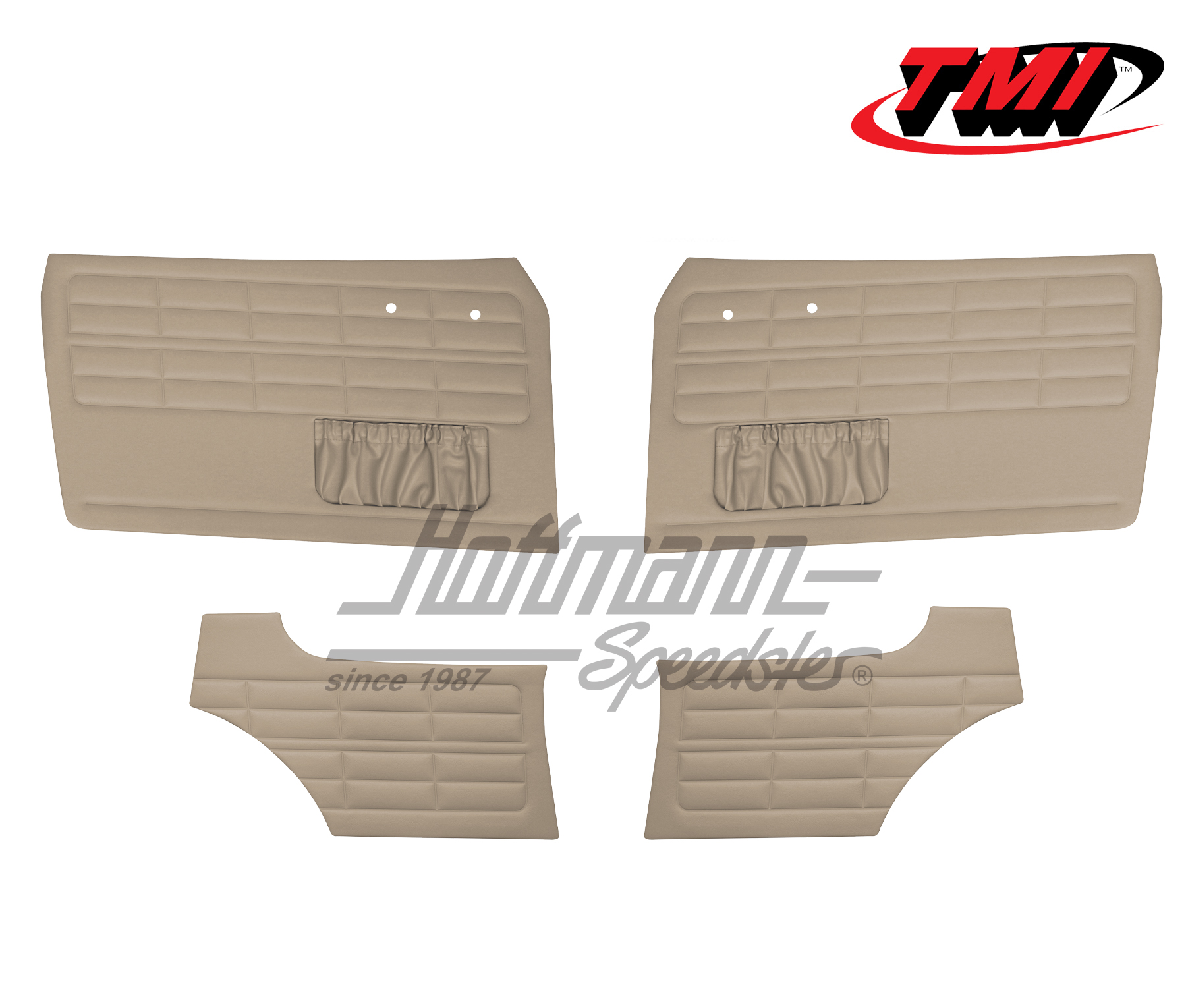 Revestimientos de puerta y partes laterales, Karmann Ghia Coupé, -7.63, beiges | 10-1524-14 | 066-0010-05