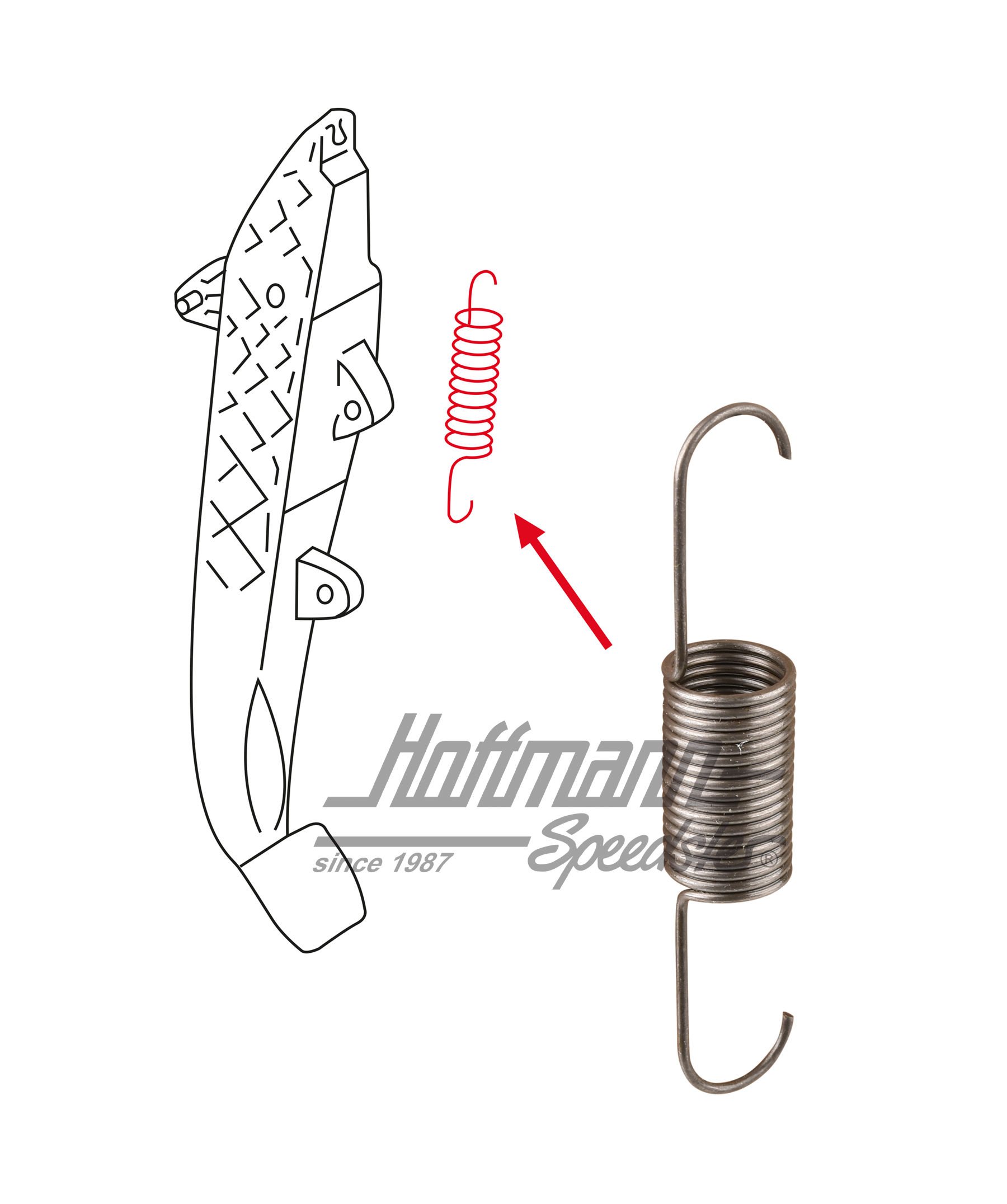 Muelle de tracción, pedal de embrague, Furgoneta T4 | 701 721 363 | 407-1040