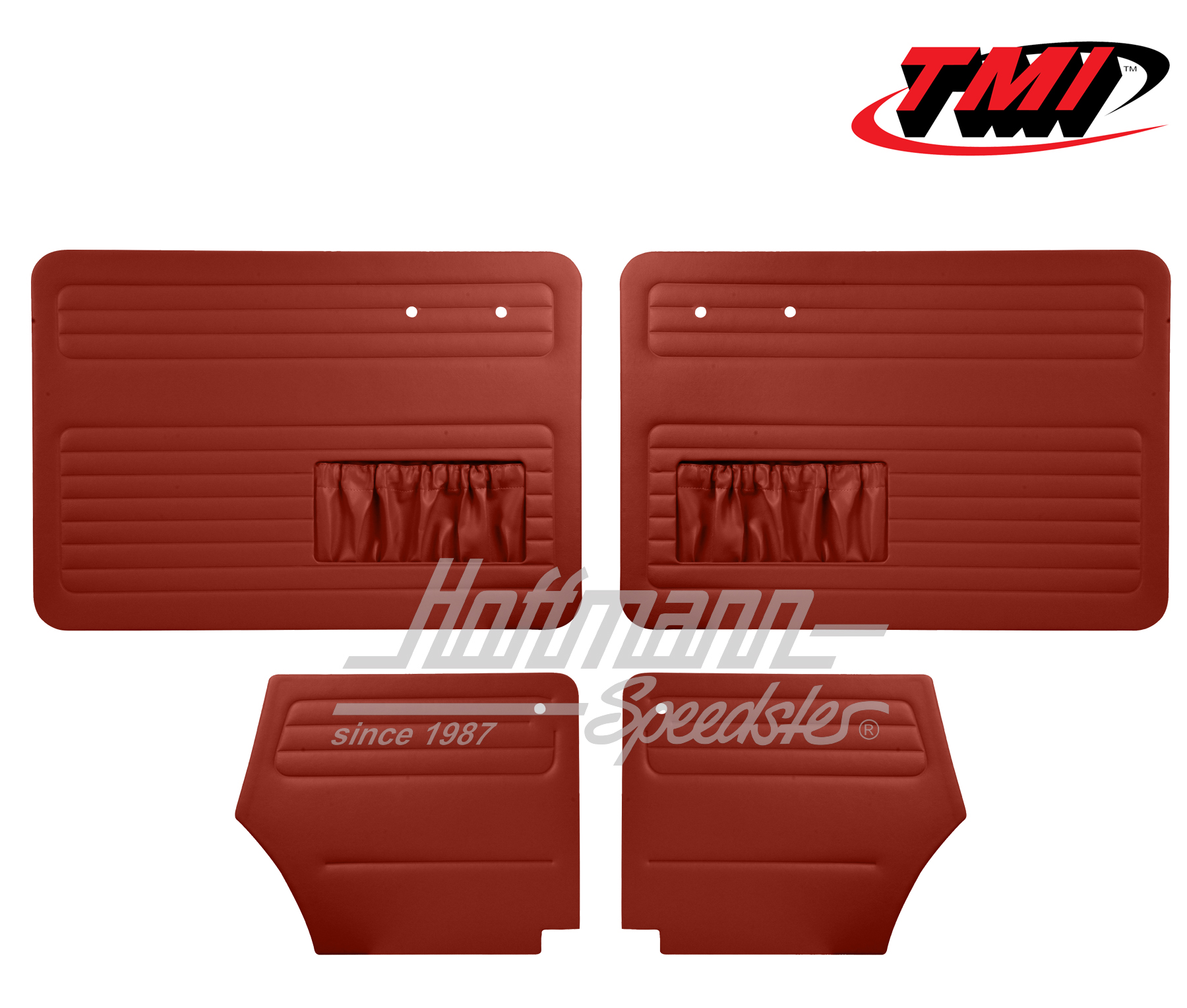 Paneles de puerta y de laterales, Escarabajo Cabriolet, 55-64, rojo | 10-1327-17 | 055-7556