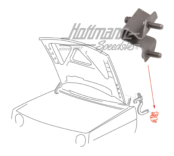 Soporte, bisagra del capó, Golf 2 | 191 823 643 | 208-1096