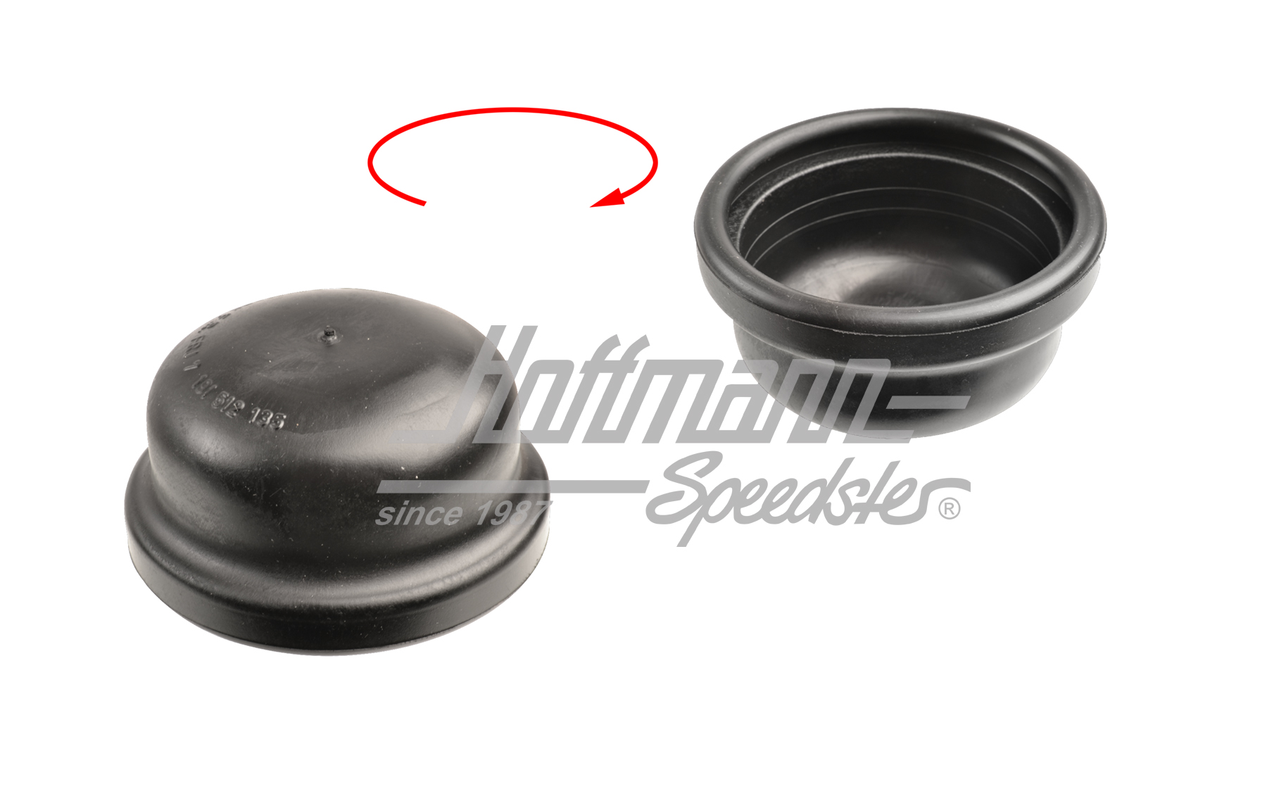 Caperuza, cojinete de tubo portarruedas, superior, posterior | 191 512 135 | 204-9633