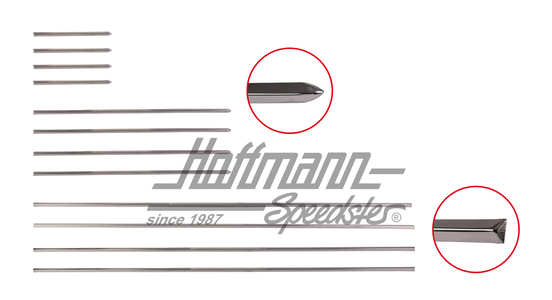 Juego de molduras, Karmann Ghia, 8.65-7.74 | 143 898 111 GHI | 060-6050