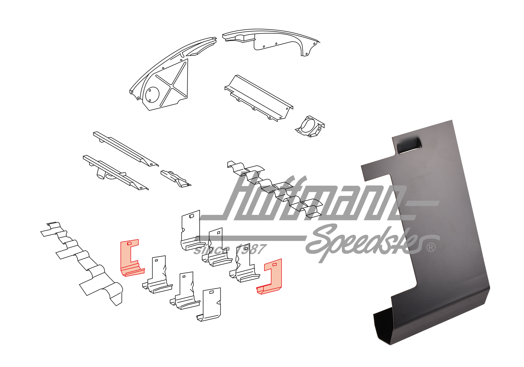 Deflector de calor, D/I y T/D, 911, 76-93 | 930 106 221 00 | 530-4030-21