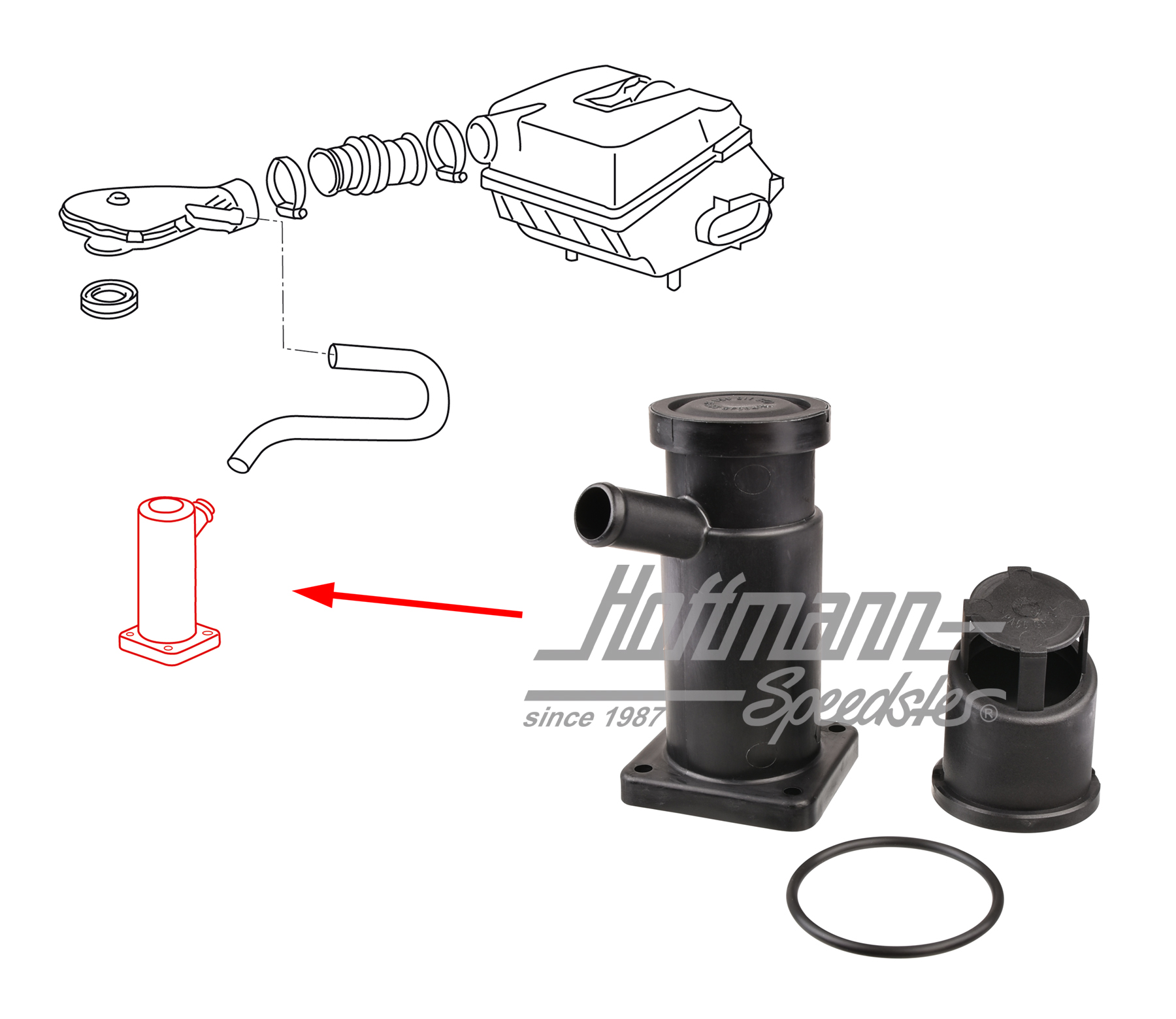 Ventilación del cárter del cigüeñal, 1.9-2.1 WBX | 025 115 451 | 307-3060