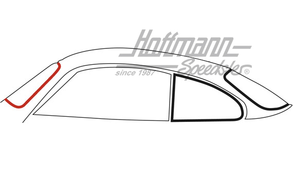 Junta del parabrisas, sin ranura, 8.55-7.74 | 143 845 121 CL | 060-0205