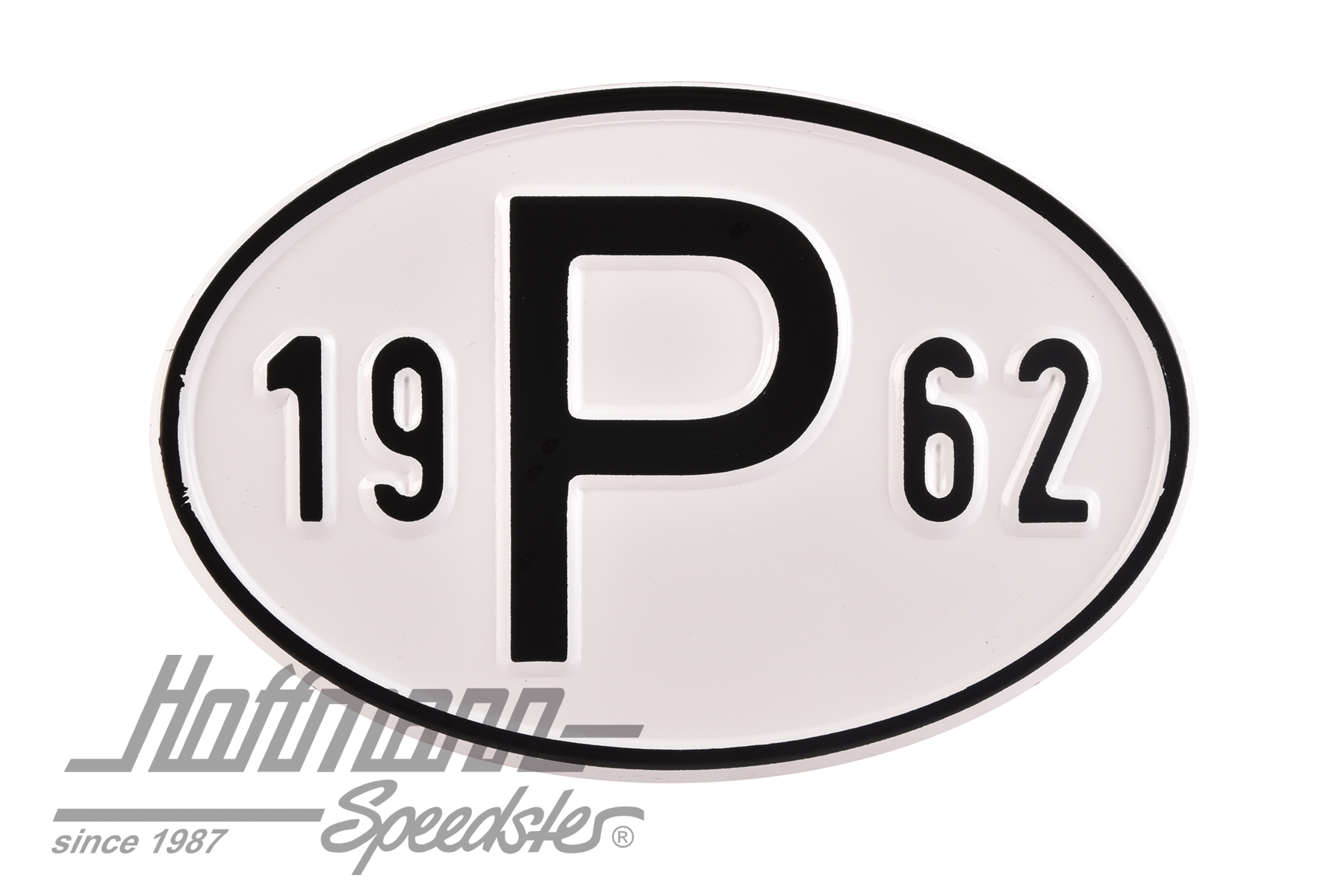 Placa de nacionalidad "P" (Portugal), "1962", aluminio |  | 020-2405-62