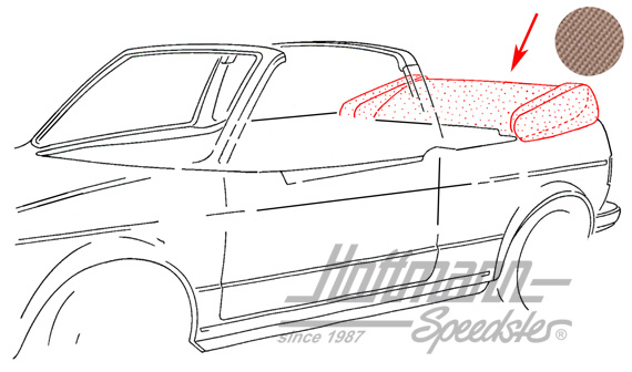 Funda de capota, 8.81-7.93, de piel sintética, beige |  | 180-4926-20