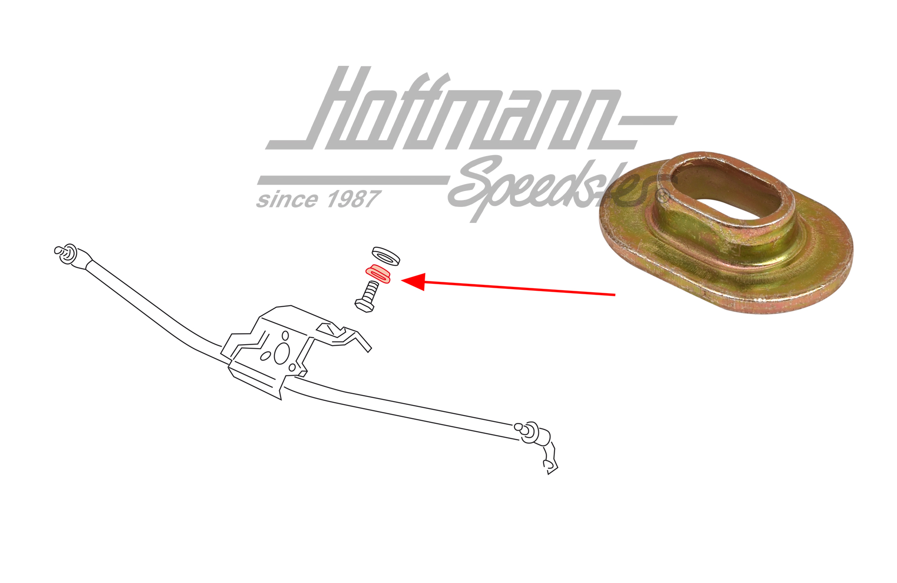 Casquillo, varillaje de limpiaparabrisas, Furgoneta T4 | 701 955 123 | 409-5012