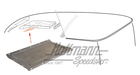 Tapa, guía de aire anterior, 55-67 | 211 817 753 | 095-0122-10