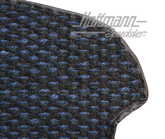 Alfombrillas, fibra de coco, 67-72, azul / negro                                                    