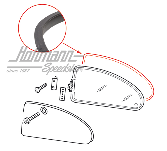 Junta alrededor de la ventanilla giratoria, posterior, -7.64 | 113 847 135 | 020-2258-18