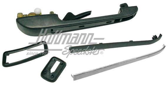 Tirador de puerta, negro, exterior, trasero izqdo. | 193 839 205 | 180-1101