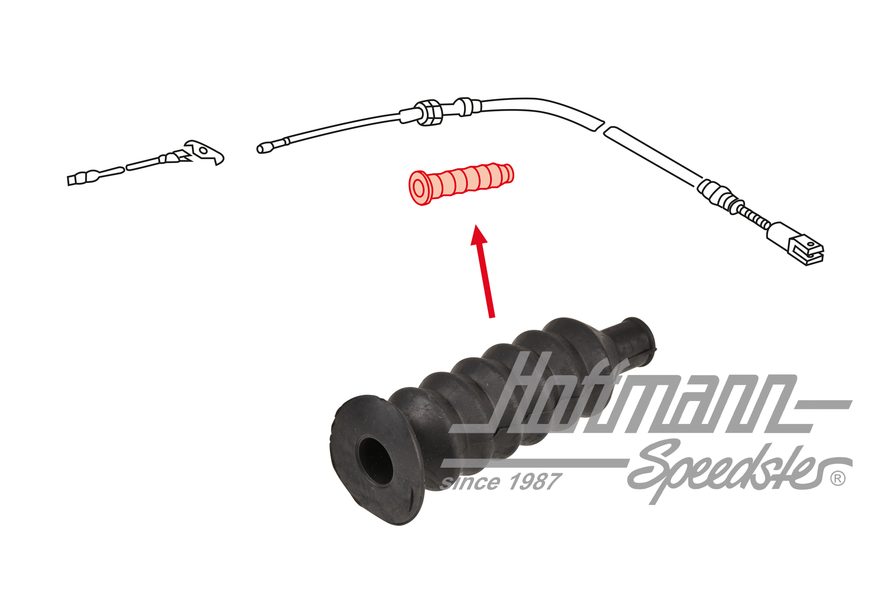 Fuelle
, cable del freno de mano, anterior, 914 | 914 424 592 00 | 600-6015
