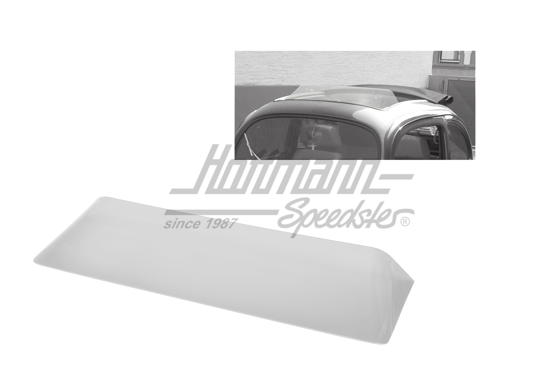 Deflector de viento, techo plegable, claro | 0390 | 055-7188-52