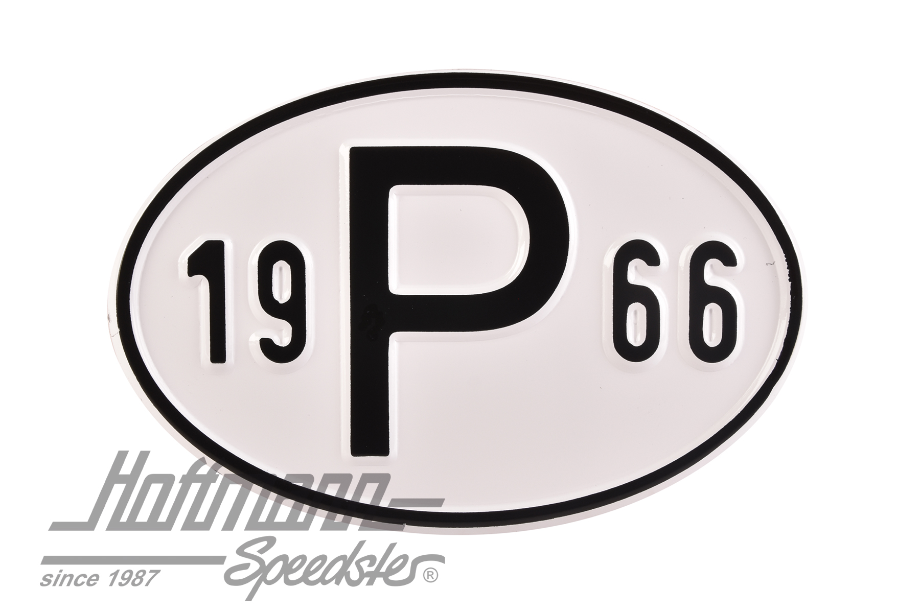 Placa de nacionalidad "P" (Portugal), "1966", aluminio |  | 020-2405-66