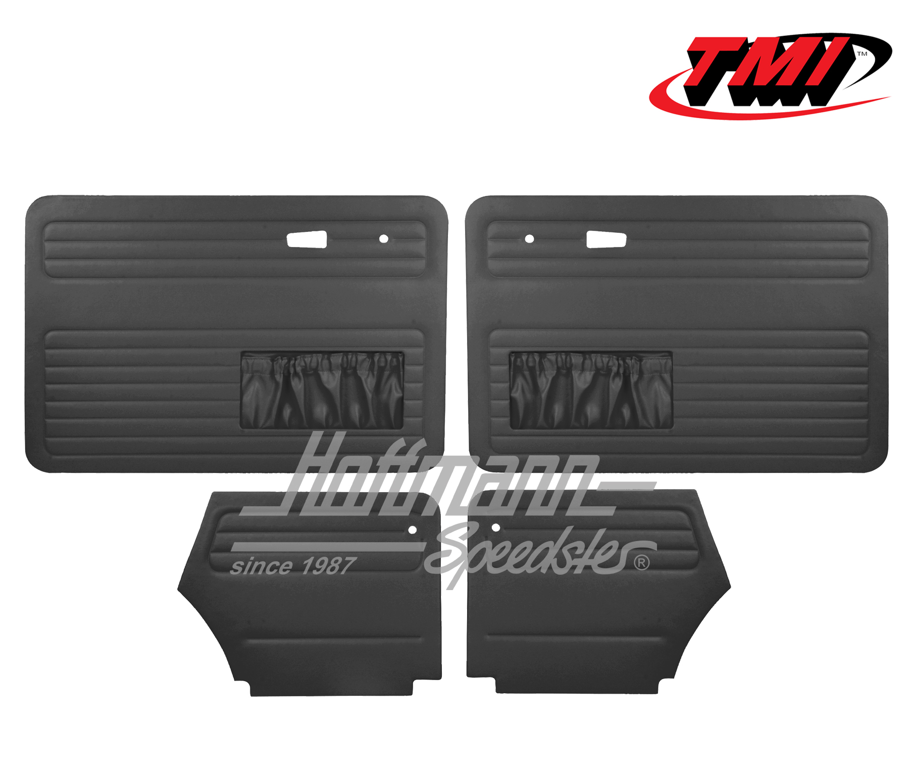 Paneles de puerta y de laterales, Escarabajo Cabriolet, 8.72-, negro | 10-1330-11 | 055-7581