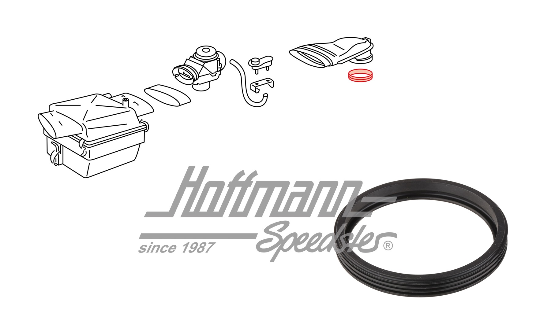 Junta anular, carburador/caja del filtro de aire | 021 129 625 B | 092-0855-18